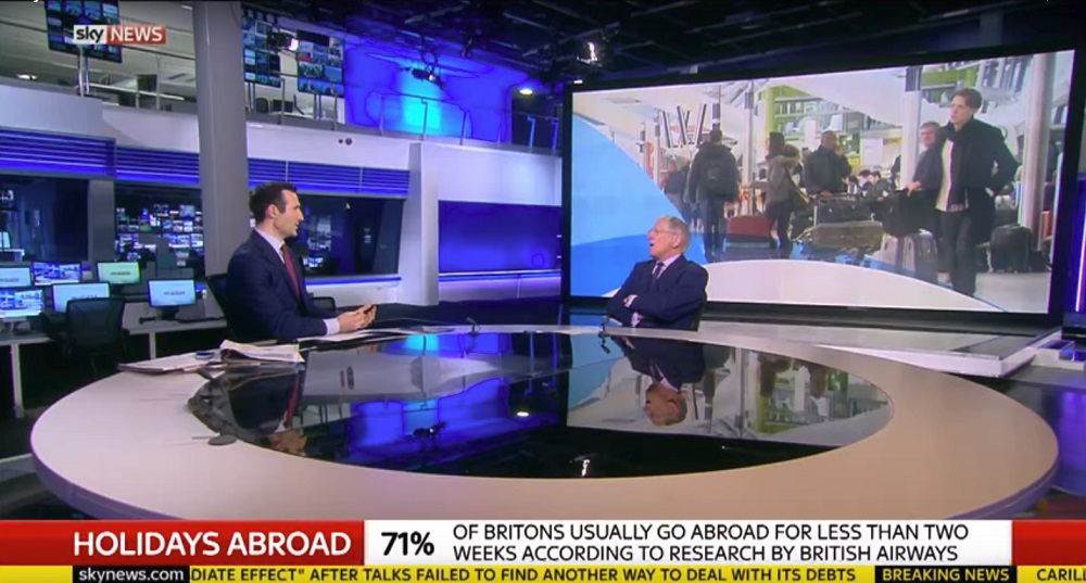 Nick Hewer, British Airways Sky News Sunrise