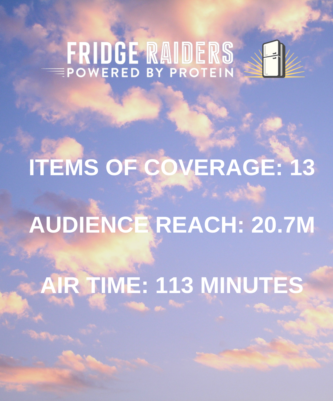 Fridge Raiders Broadcast Day Stats